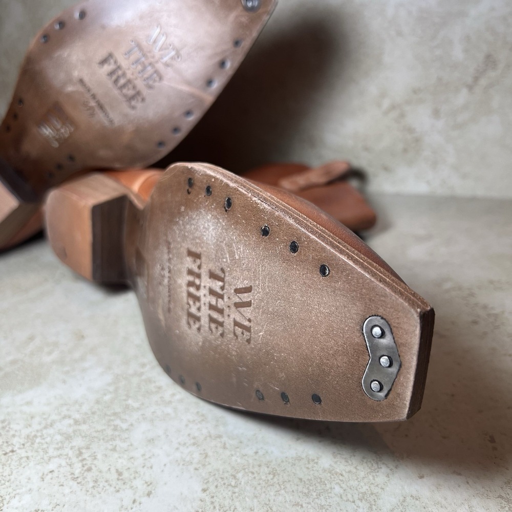 We The Free Brown Leather Western Ankle Boots - Picture 12 of 12
